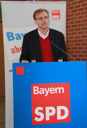 Landtagskandidat Berthold Kellner in seinem Referat zum Demografischen Wandel