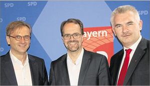 Berthold Kellner, Fraktionsvorsitzender Markus Rinderspacher und Uli Roth