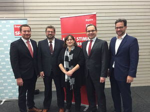 Marianne Schieder, Johannes Foitzik, Uli Grötsch, Dr. Tobias Hammerl, Florian Pronold (v.l.n.r.)